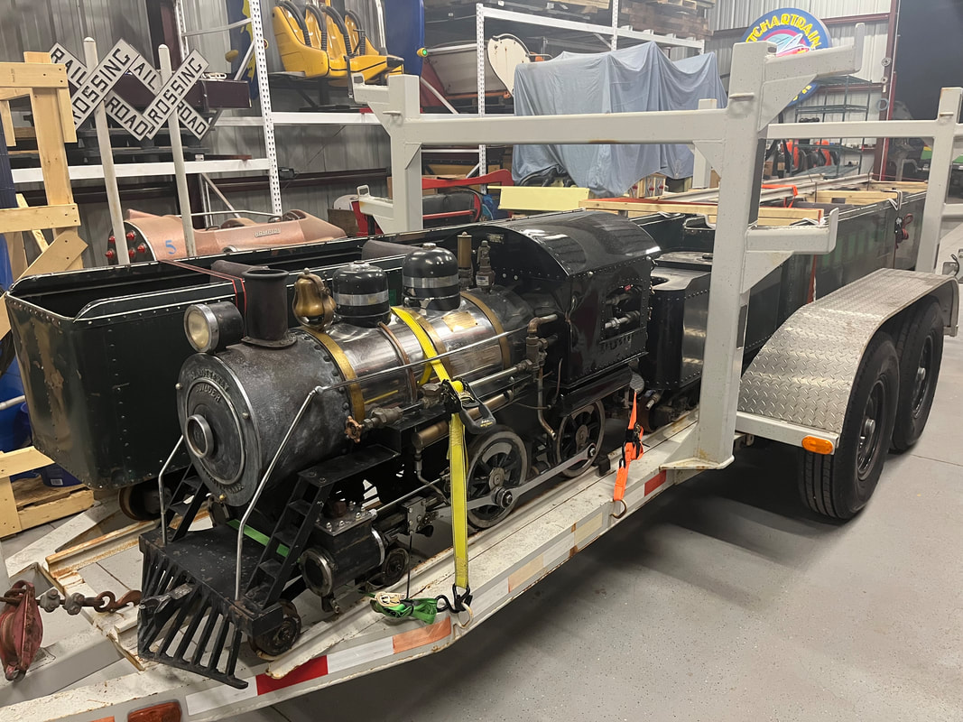 National Roller Coaster Museum Receives Restored Ottaway Steam Locomotive from Chance Rides