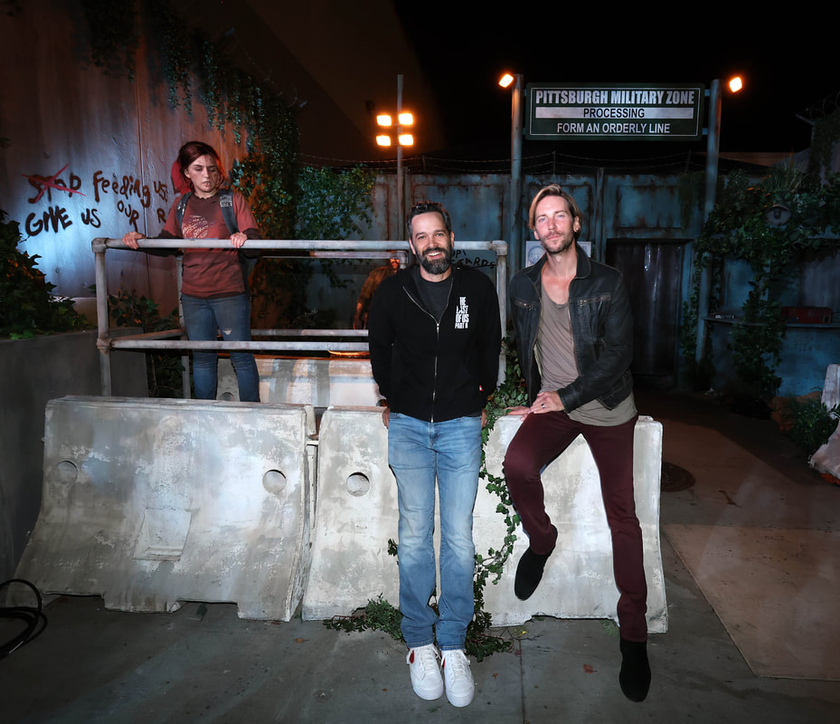 “The Last of Us” Creator Neil Druckmann and Voice Talent Actor Troy Baker Take a Terrifying Tour at Halloween Horror Nights