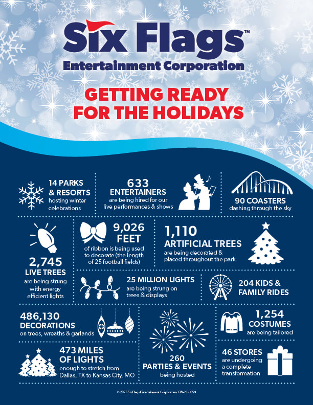 Millions of Lights, Magical Nights: Six Flags Entertainment Unwraps Dazzling Holiday Experiences Beginning Nov. 15